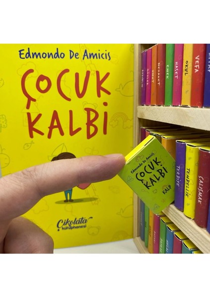 Çocuk Kalbi Temalı Renkli Çikolata Kütüphanesi Keyifli Anlar Için fiyatları