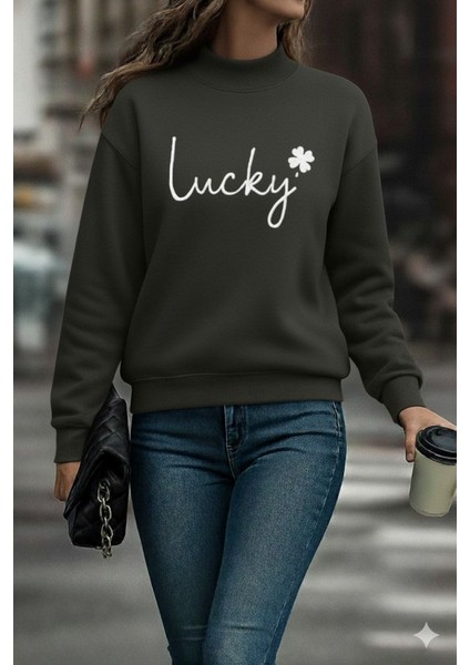 Cottonlab Kadın Uzun Kollu Bisiklet Yaka Viskon Iki Iplik Bluz