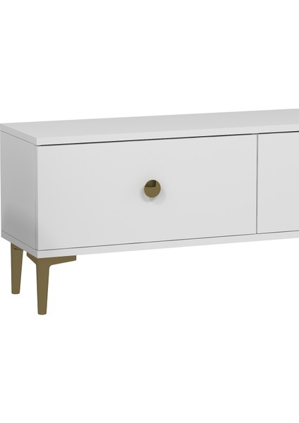 1333TV180-1 Tv Tv Sehpası Beyaz-Altın indirimleri