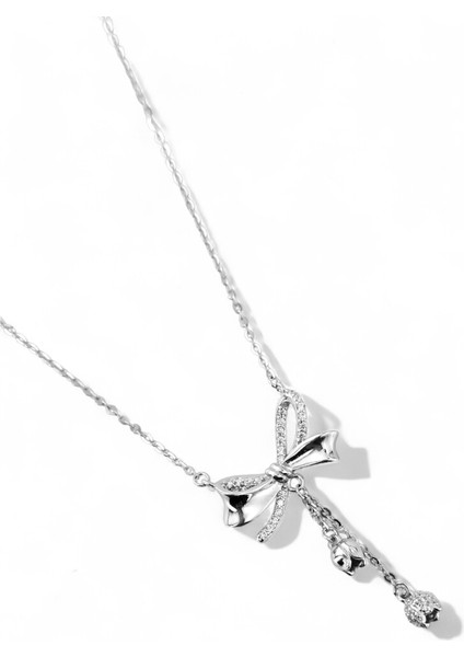 925 Ayar Gümüş Mozanit Taşlı Sallantılı Fiyonk Kadın Gümüş Kolye fiyatları