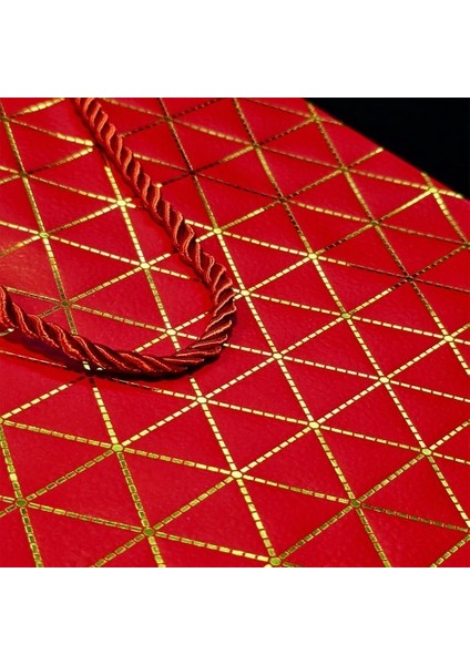 Küçük Boy Kırmızı Gold Renkli Karton Çanta fiyatları