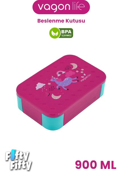 900 ml Tek Kat 3 Bölme Çocuk Beslenme Kutusu -FFB1270