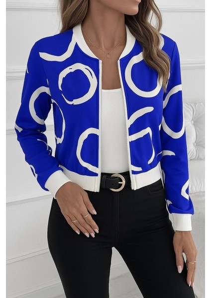 Cottonlab Kadın Uzun Kollu Önden Fermuarlı Kısa Şardonlu Dalgıç Ceket modelleri