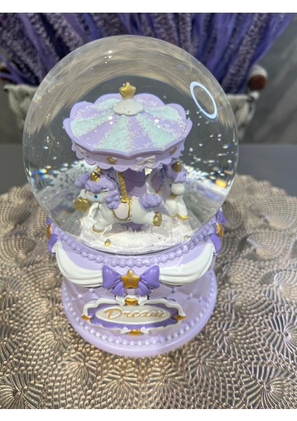 Işıklı Müzikli Otomatik Kar Püskürtmeli Küre Büyük Boy fiyatları