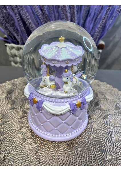 Işıklı Müzikli Otomatik Kar Püskürtmeli Küre Büyük Boy fırsatları