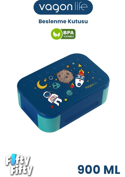 900 ml Tek Kat 3 Bölme Çocuk Beslenme Kutusu -FFB1270
