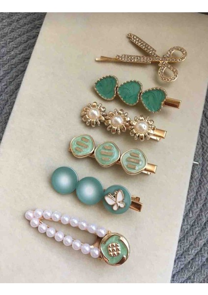 Yeşil Renk 6lı Toka Seti fiyatları