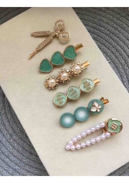 Yeşil Renk 6lı Toka Seti modelleri