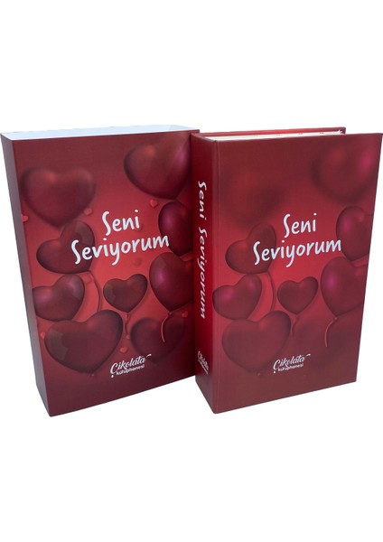 Seni Seviyorum Temalı Ciltli Çikolata Kütüphanesi, Tatlı Anlar Için Mükemmel