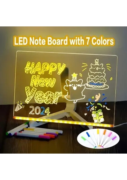 12 Inc LED Işıklı Çizim Tahtası Ayarlanabilir Stant ve Kalemleri Çizim Tahtası 30X20 (5332) fırsatları