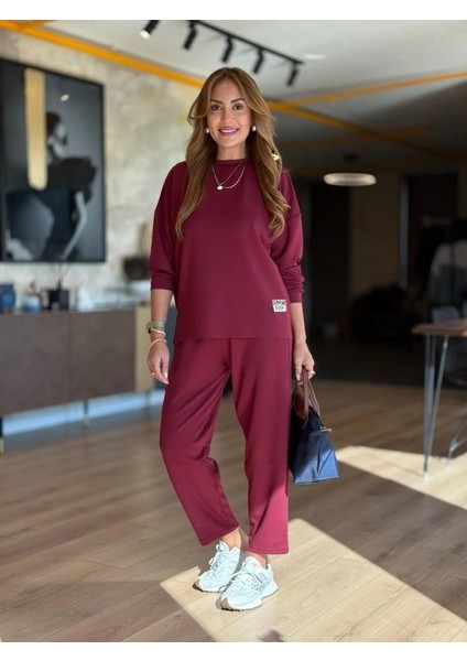 Cottonlab Kadın Uzun Kollu Bisiklet Yaka Viskon Iki Iplik Bluz ve Pantolon Ikili Takım fiyatları