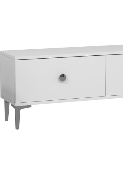1333TV180-1 Tv Tv Sehpası Beyaz-Gümüş indirimleri
