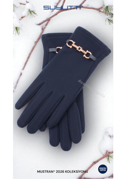 Suyutti Kadın Dokunmatik Süet Eldiven – Tokalı Kışlık Şık Model | Yeni Sezon 2026 Koleksiyonu