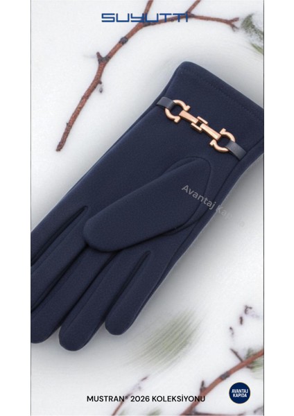 Suyutti Kadın Dokunmatik Süet Eldiven – Tokalı Kışlık Şık Model | Yeni Sezon 2026 Koleksiyonu fırsatları
