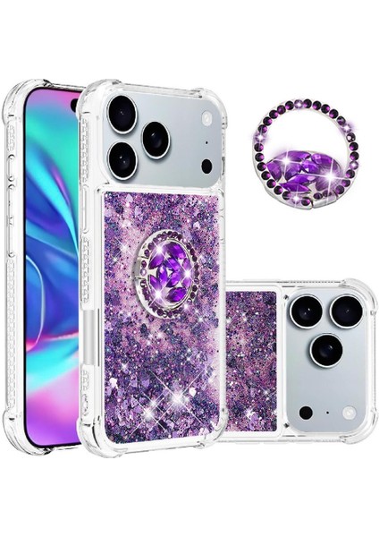 Halka Kickstand Darbeye Dayanıklı Koruma ile IPhone 17 Pro Max Için Telefon Kılıfı (Yurt Dışından)