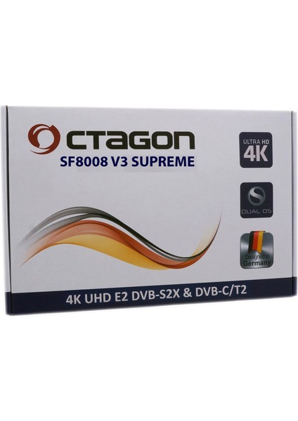 Octagon SF8008 Supreme V3 4K UHD E2 DVB-S2X & Dvb-C/t2 Combo