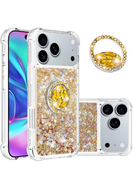 Halka Kickstand Halka Kickstand Köpüklü IPhone 17 Pro Için Telefon Kılıfı (Yurt Dışından)