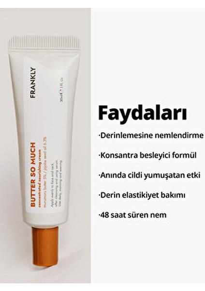 Butter So Much Krem 80 ml Onarıcı ve Nemlendirici Cilt Bariyeri Güçlendiren Kuru Ciltler İçin