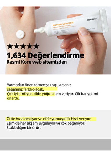 Butter So Much Krem 80 ml Onarıcı ve Nemlendirici Cilt Bariyeri Güçlendiren Kuru Ciltler İçin
