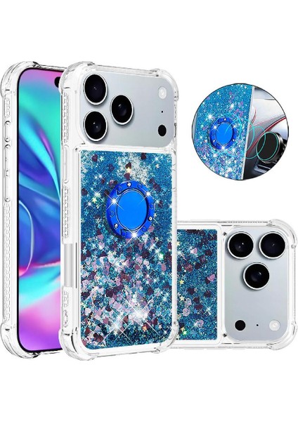 Halka Kickstand Darbeye Dayanıklı Koruma ile IPhone 17 Pro Max Için Telefon Kılıfı (Yurt Dışından)