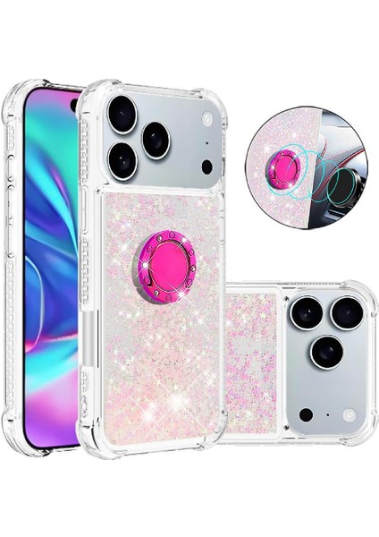 Halka Kickstand Darbeye Dayanıklı Koruma ile IPhone 17 Pro Max Için Telefon Kılıfı (Yurt Dışından)