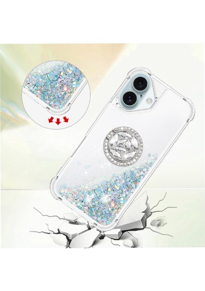 Halka Kickstand Halka Kickstand Köpüklü Kum ile IPhone 16 Için Telefon Kılıfı (Yurt Dışından) fırsatları