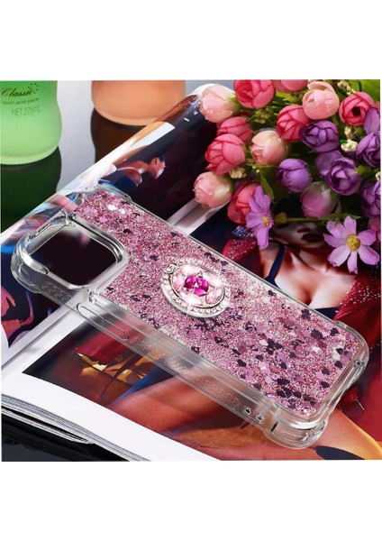 Halka Kickstand Darbeye Koruma Kum ile IPhone 15 Için Telefon Kılıfı (Yurt Dışından) modelleri