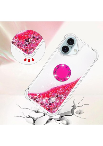 Halka Kickstand Halka Kickstand Köpüklü Kum ile IPhone 16 Için Telefon Kılıfı (Yurt Dışından) fiyatları