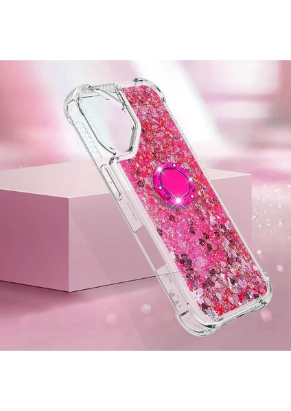 Halka Kickstand Halka Kickstand Köpüklü Kum ile IPhone 16 Için Telefon Kılıfı (Yurt Dışından) indirimleri