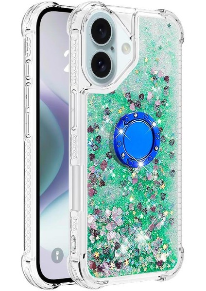 Halka Kickstand Halka Kickstand Köpüklü Kum ile IPhone 16 Için Telefon Kılıfı (Yurt Dışından) fiyatları