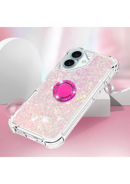 Halka Kickstand Halka Kickstand Köpüklü Kum ile IPhone 16 Için Telefon Kılıfı (Yurt Dışından) fırsatları