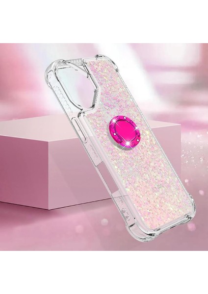 Halka Kickstand Halka Kickstand Köpüklü Kum ile IPhone 16 Için Telefon Kılıfı (Yurt Dışından) indirimleri