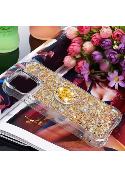 Halka Kickstand Darbeye Koruma Kum ile IPhone 15 Için Telefon Kılıfı (Yurt Dışından) modelleri