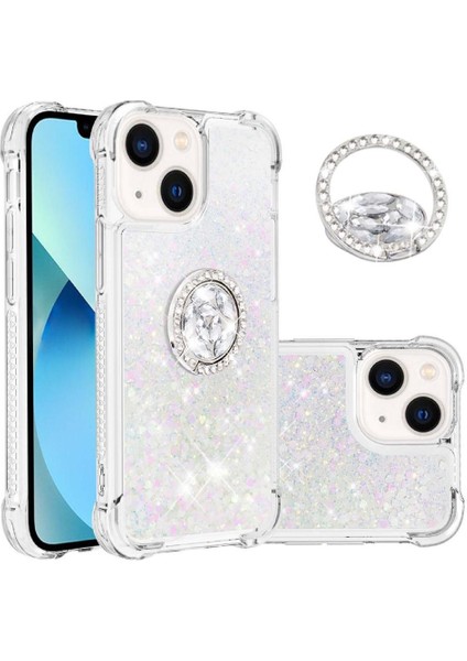 Halka Kickstand Darbeye Koruma Kum ile IPhone 15 Için Telefon Kılıfı (Yurt Dışından)