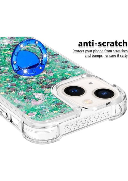 Halka Kickstand Darbeye Koruma Kum ile IPhone 15 Için Telefon Kılıfı (Yurt Dışından) modelleri