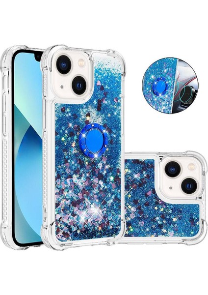 Halka Kickstand Darbeye Koruma Kum ile IPhone 15 Için Telefon Kılıfı (Yurt Dışından)