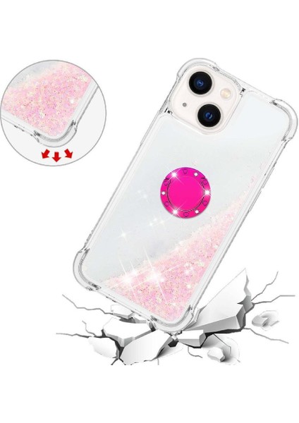 Halka Kickstand Darbeye Koruma Kum ile IPhone 15 Için Telefon Kılıfı (Yurt Dışından) modelleri