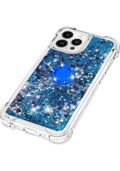 Halka Kickstand Köpüklü Kum Akış Halkası ile IPhone 15 Pro Için Telefon Kılıfı (Yurt Dışından) indirimleri