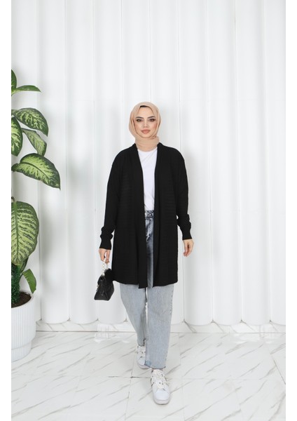 Dalga Desenli Triko Hırka