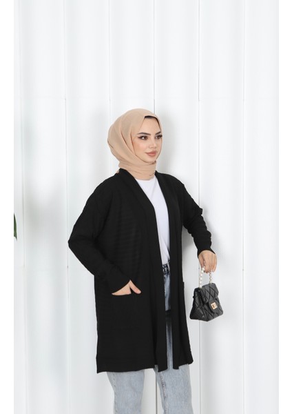 Dalga Desenli Triko Hırka fırsatları