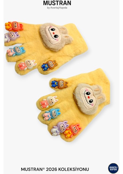 Çocuk Karakter Figürlü Peluş Triko Eldiven | 4-12 Yaş Esnek Kumaşlı Sıcak Tutucu Kışlık fiyatları