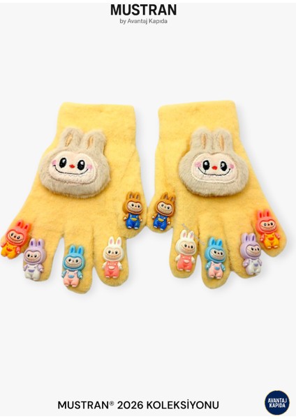 Çocuk Karakter Figürlü Peluş Triko Eldiven | 4-12 Yaş Esnek Kumaşlı Sıcak Tutucu Kışlık modelleri
