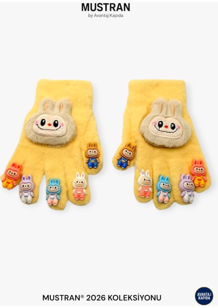 Çocuk Karakter Figürlü Peluş Triko Eldiven | 4-12 Yaş Esnek Kumaşlı Sıcak Tutucu Kışlık fırsatları