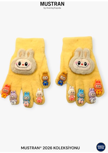 Çocuk Karakter Figürlü Peluş Triko Eldiven | 4-12 Yaş Esnek Kumaşlı Sıcak Tutucu Kışlık indirimleri