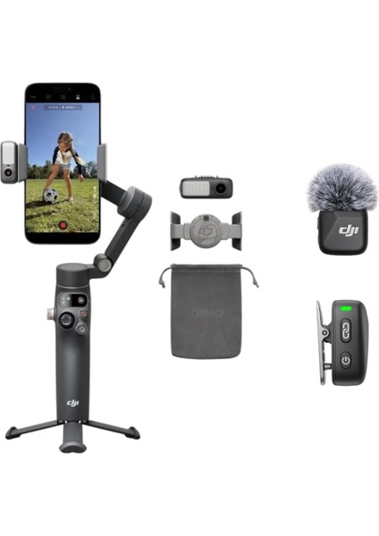 Osmo Mobile 8 + Mic Mini Transmitter - Profesyonel Mobil Çekim ve Ses Kiti fırsatları