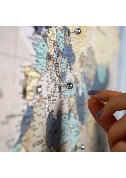 Kanvas Tablo Dünya Haritası - Modern Ev Ofis Hediye Duvar Dekorasyon Tablosu fiyatları