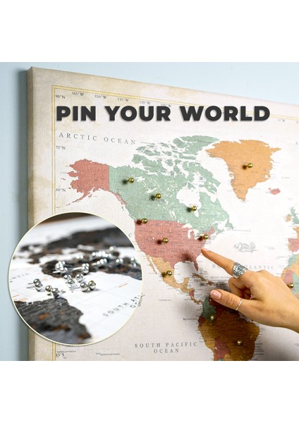 Kanvas Tablo Dünya Haritası - Modern Ev Ofis Hediye Duvar Dekorasyon Tablosu modelleri