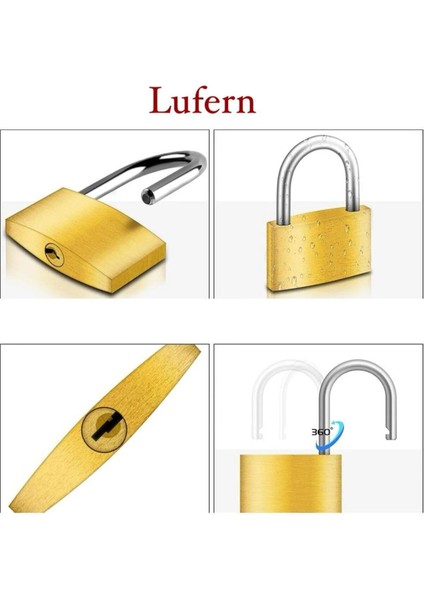 Dayanıklı 63 mm Dış Mekan Paslanmaz Çelik Halka Yüksek Güvenlikli Sarı Asma Kilit Garaj Bahçe Kapı fiyatları