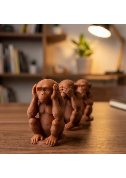 Üç Bilge Maymun Figürü – “kötülük Görme, Kötülük Işitme, Kötülük Söyleme” modelleri