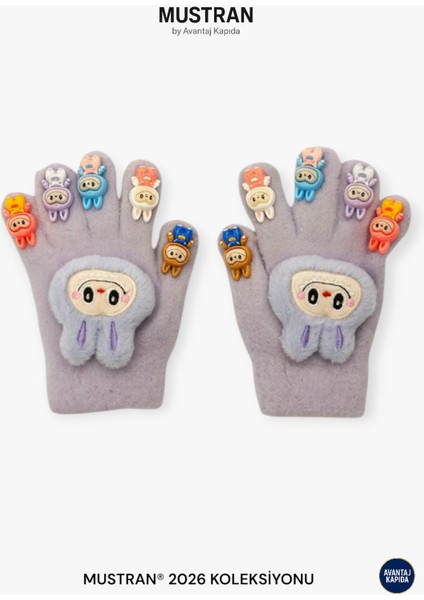 Çocuk Karakter Figürlü Peluş Triko Eldiven | 4-14 Yaş Esnek Kumaşlı Sıcak Tutucu Kışlık fiyatları